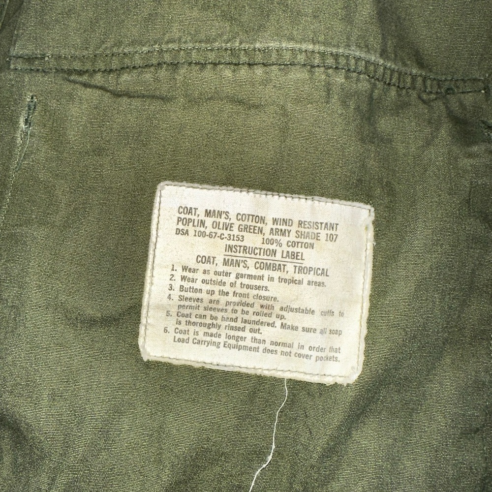 Vintage Vietnam era 1967 Military Olive green shirt Fatigue leisure combat shirt - Picture 9 of 10